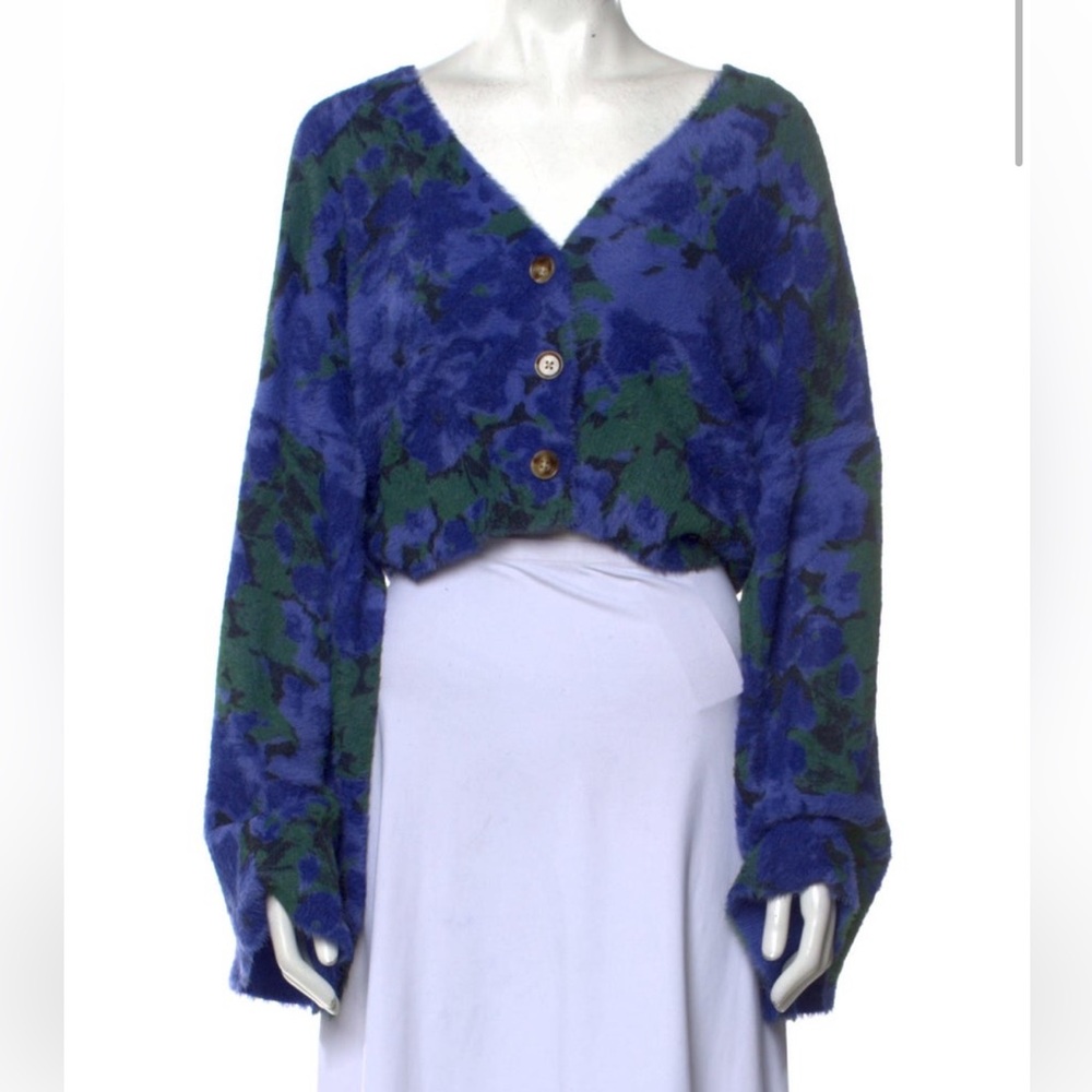 ROTATE birger christensen Button-Up Cropped Cardigan